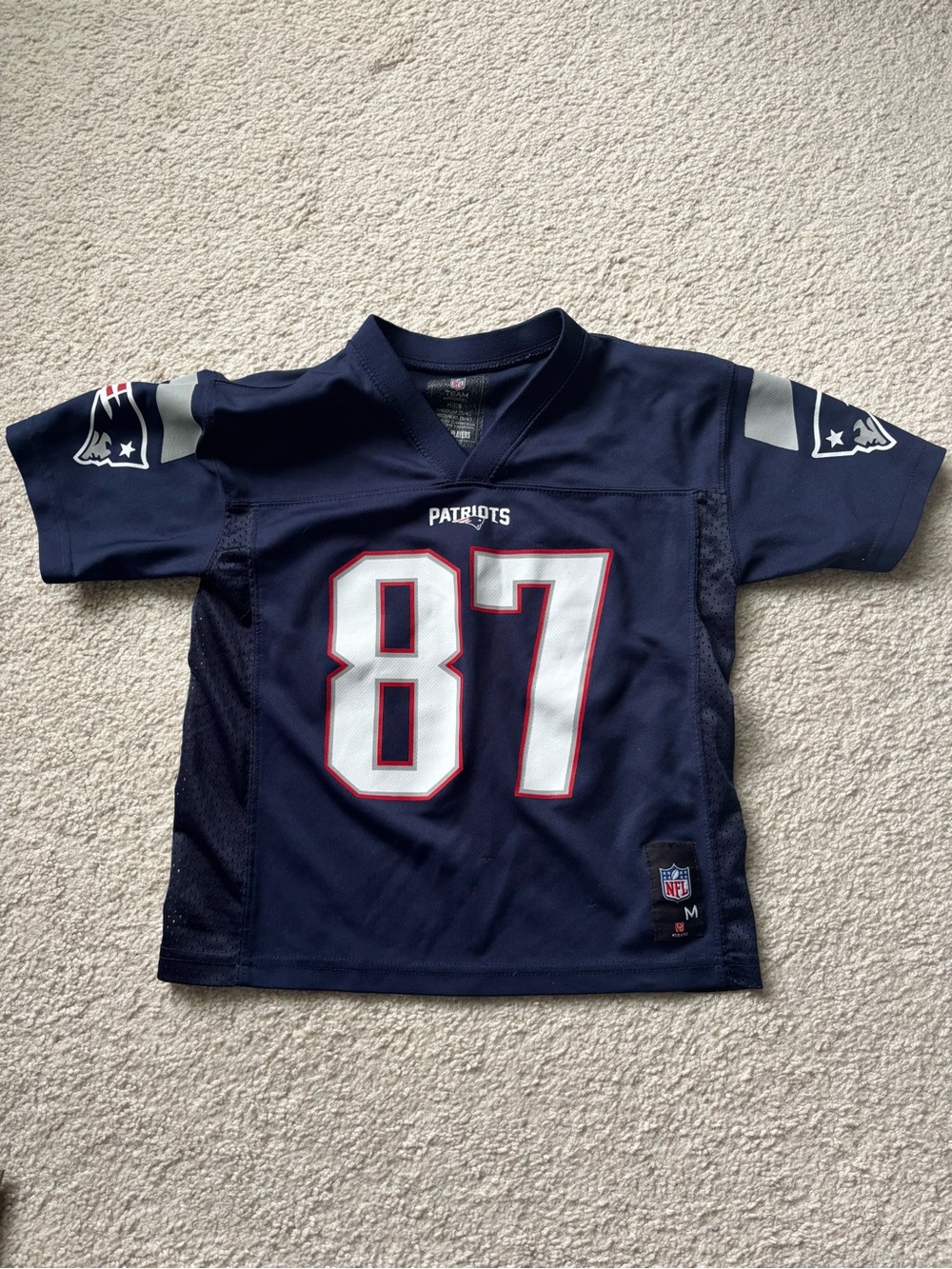 NFL Team Apparel New England Patriots Rob Gronkowski #87 Youth Jersey Size M